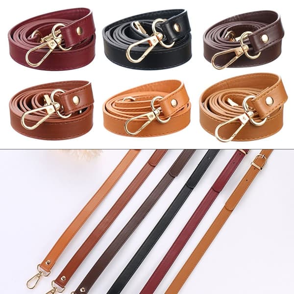 120cm Läderrem Handväska Bälten BRUNT&SILVER - high quality brown&silver