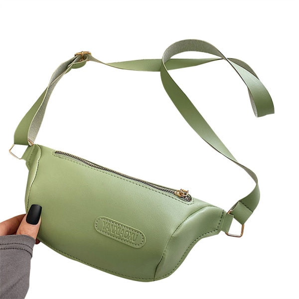 Dam Midjeväska PU-läder Midjepaket Chest Multifunction Mobil - spot försäljning Green