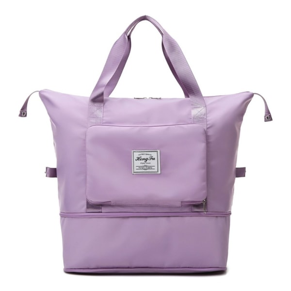 Stor kapacitet hopfällbar resväska Kvinnor resväskor - spot sales Light Purple