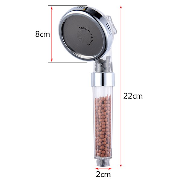 Aion Filtration ion Ball Dusch Badhuvud - on stock Blue
