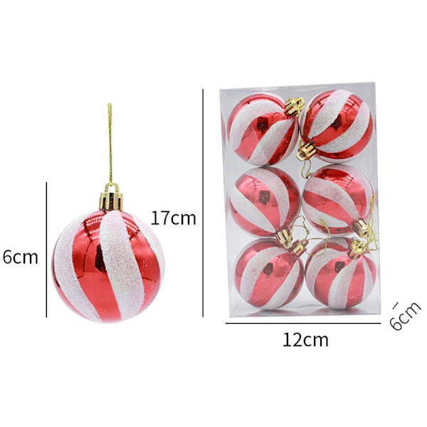 6CM 6st Ball Bauble Drop Pendant H - spot försäljning