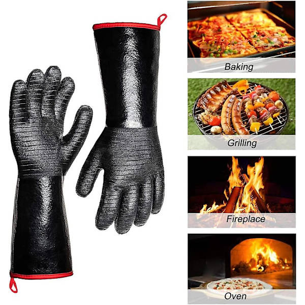 932f extremt värmebeständiga handskar för grillning, vattentäta - stock