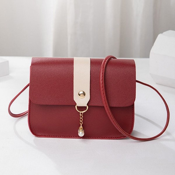 Handväska Mini fyrkantig väska VINRÖD - stock wine red