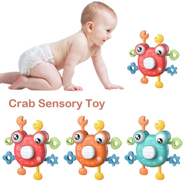 Toddler Montessori leksaker Krabba Baby sensorisk leksak tidig utbildning - spot försäljning orange