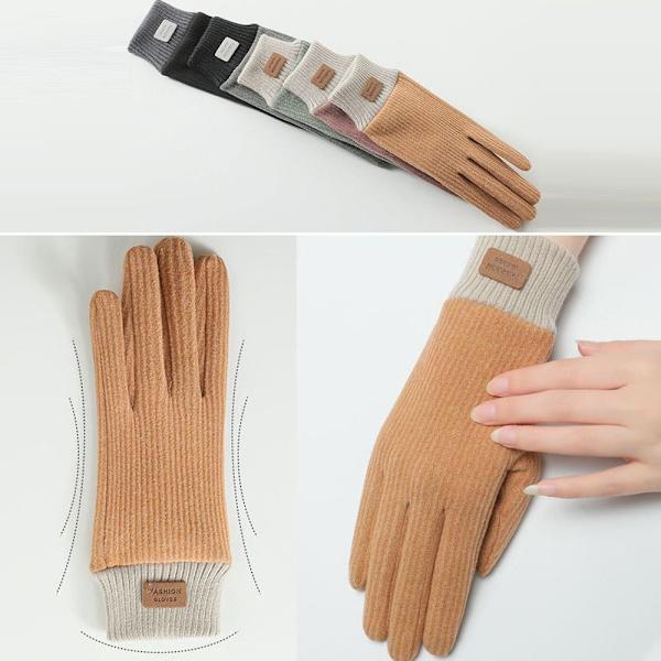 Varma stickade handskar Ridhandskar SVART - on stock black
