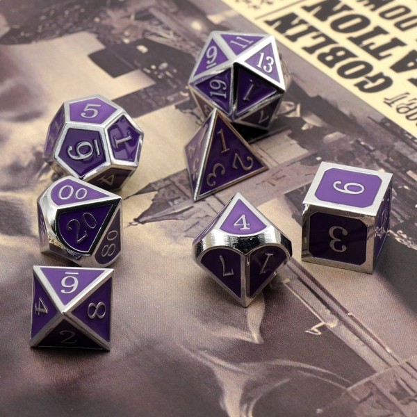 7st DND Metal Dice Set Game Dice - spot försäljning 09