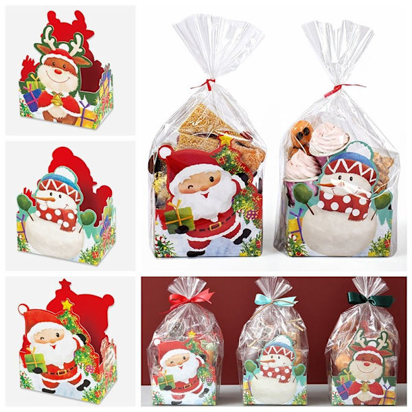 10kpl/setti Joululahjarasia Joulukarkkipussi LUMIUKKO - laadukas snowman