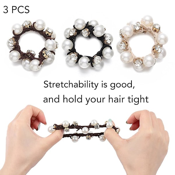 Hiuspanta Black Elastic Scratch hiustarvike (3 kpl) - spot-ale
