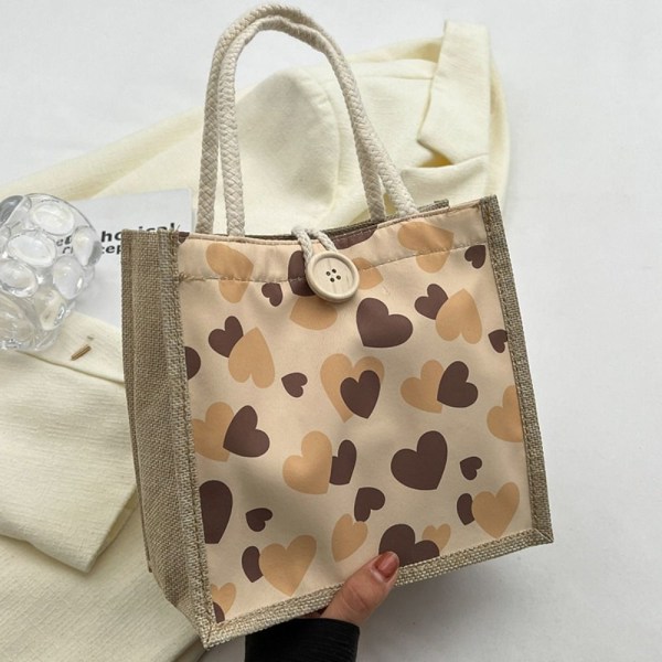 Lunchbox Laukku Kantolaukku KHAKI BUTTON STYLE - korkealaatuinen Khaki Button Style-Button Style