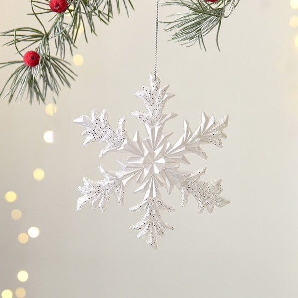 Joulukuusen riipukset Puuriipus PEARLY SNOWFLINGS PEARLY - spot ale Pearly Snowflakes
