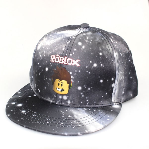 Barn söt tecknad Roblox Hat Game Starry Flat Rim cap - spot försäljning black