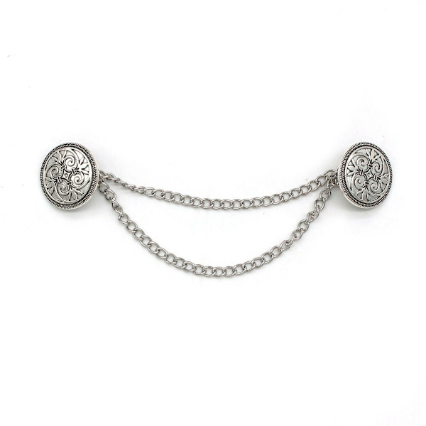 Cardigan Clip Sjal Brosch SILVER STYLE 3 - stock Silver Style 3-Style 3