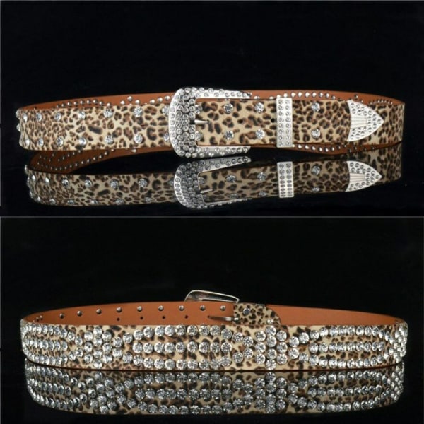 Rhinestone Bälte Midjeband VIT - spot försäljning