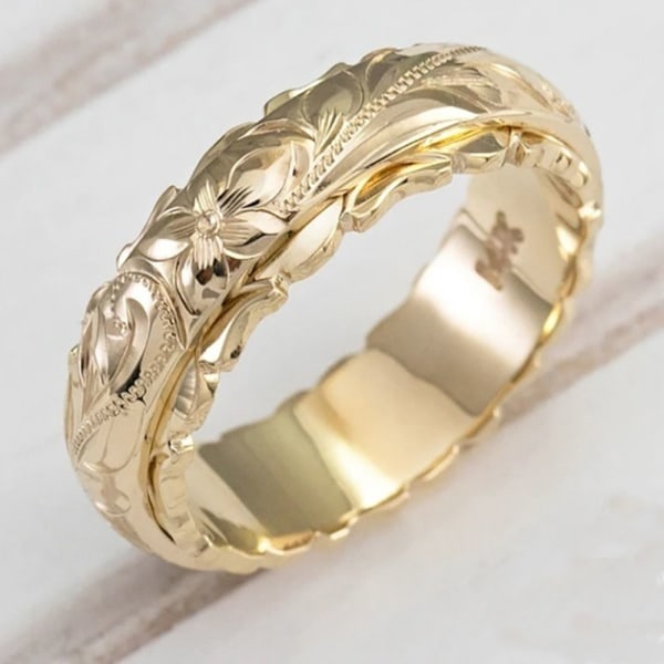 3st Flower Ring Förlovningsringar GOLD - spot försäljning Gold S