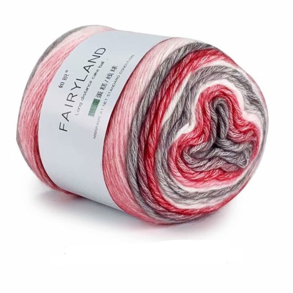 Rainbow Woolen Yarn Cake Garn - stock 1158
