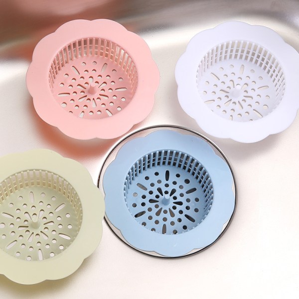 Diskbänk Filter Golvavlopp Hårstoppare Silikon Badrum - stock Blue