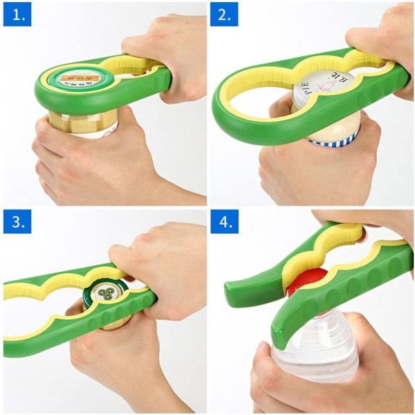 4-i-1 Grip Multi Opener mobilitet Halkfri gummiflaska fast - on stock Bule