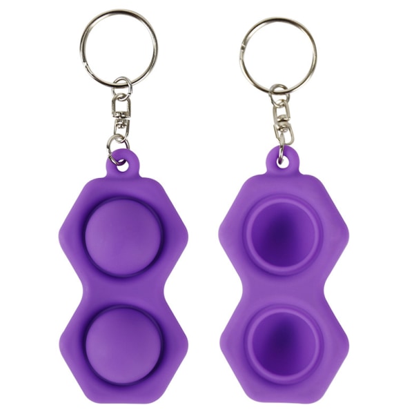 Child Adult Single Dimple Sensory Fidget Toy Silicone - varastossa Purple