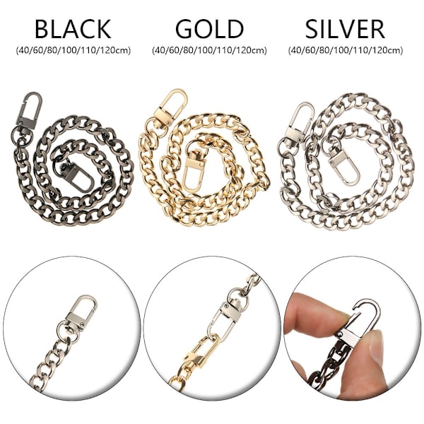 Olkahihnat Käsilaukku Ketju SILVER 110CM - spot-myynti silver 110cm
