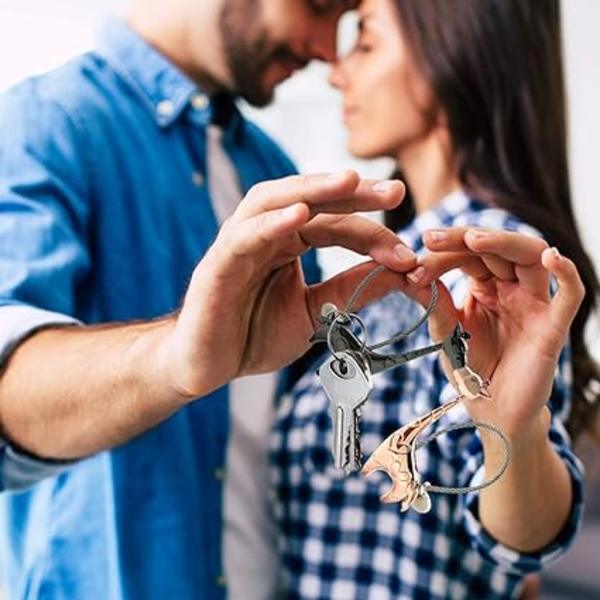 2 paria avaimenperää, söpö kirahvi avaimenperät Magnetic Love - varastossa