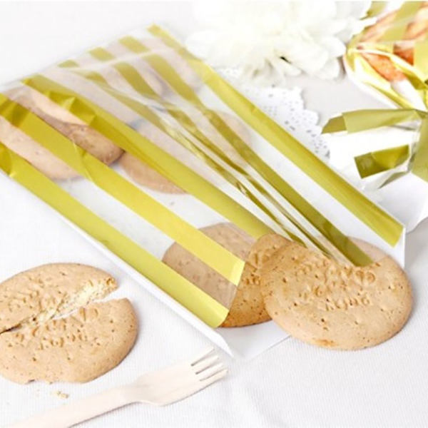 50ST Godispåsar Guld Prickar Remsor STRIPS - spot sales strips