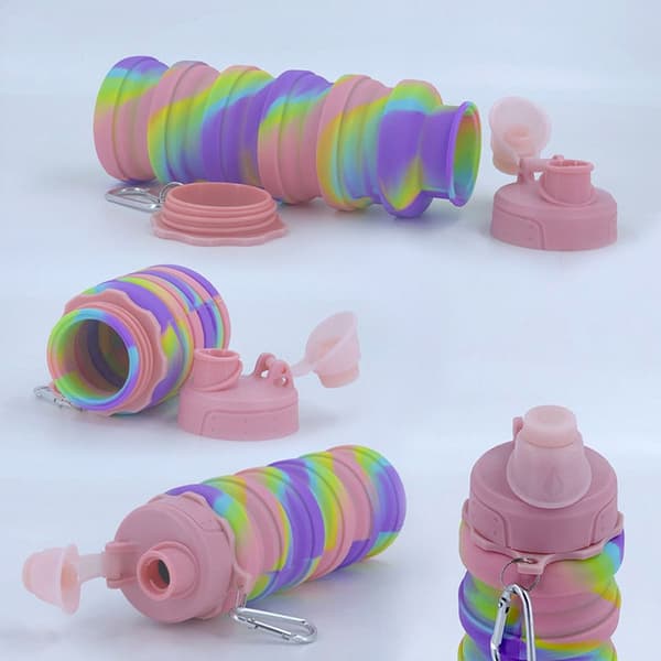 500ml Silicone Cup Vesipullo PINK - varastossa pink