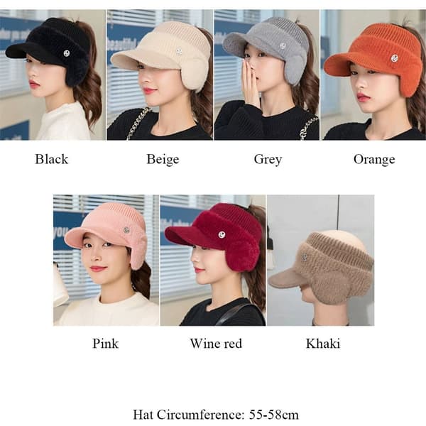 Stickad fleecemössa Varm mössa ROSA - high quality pink