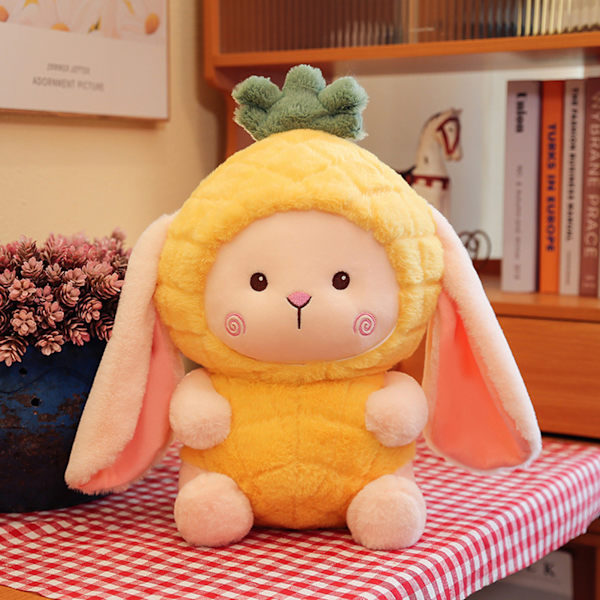 Härlig fruktkaninleksak fylld kudde Hudvänlig plyschdocka - high quality 30cm pineapple rabbit