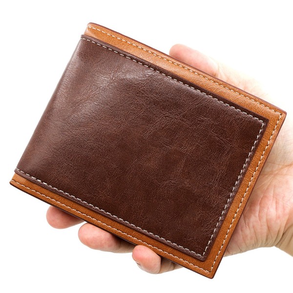 Henkilökohtainen ompelulompakko miehille Yksinkertainen tyyli kevyt korttilaukku miehille Miesten nuoriso - Stock 24201 Black