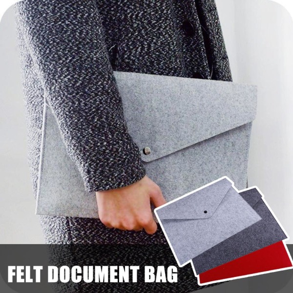 Vattentätt läder A4 Business Mapp Dokumentpapper Organi - spot försäljning Light grey A4