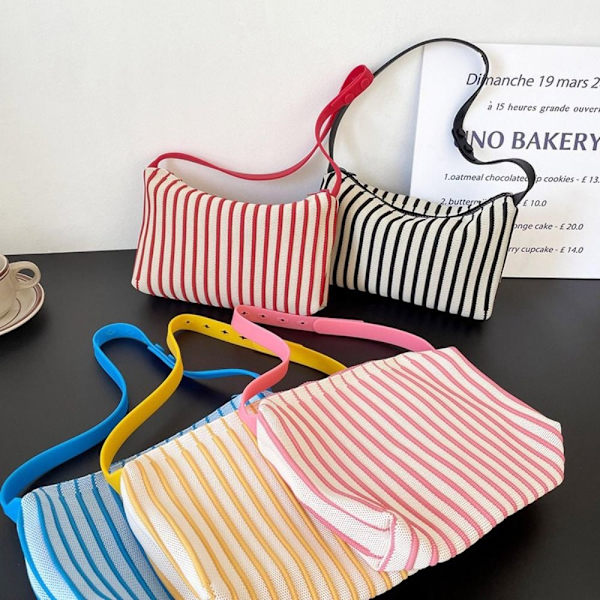 Kudottu laukku Crossbody laukku PUNAINEN - varastossa red