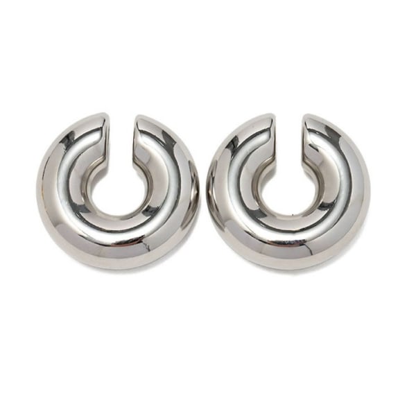 Hoop Earrings Korvaklipsit SILVER A - varastossa silver A-A