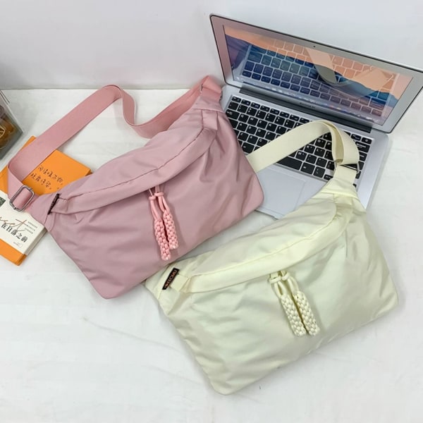 Nylon Bröstväska Nylon Messenger Bag ROSA - high quality pink