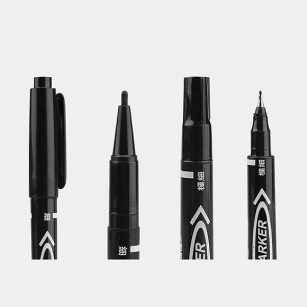 10 kpl/setti Twin Tip Pysyvät Art Markers Kynät Fine Point Water - spot-myynti Black