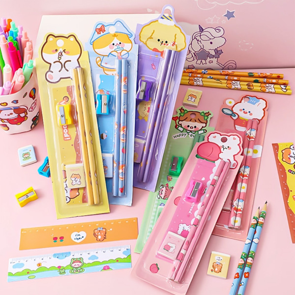 5 st Pencil raser Set Pencil Box - on stock E