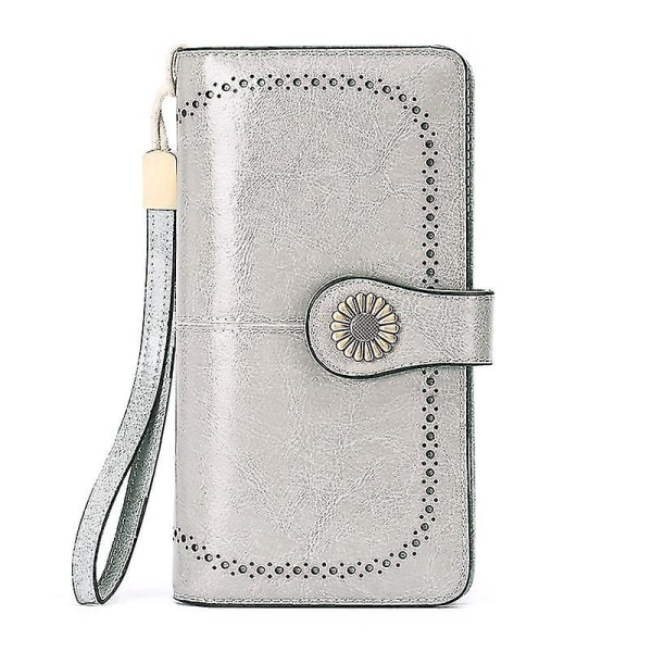 Plånbok Kvinnor Stor, Plånbok Kvinnor Plånbok, Elegant Snygg plånbok gjord av mjukt läder - stock