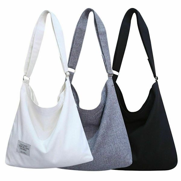 axelväska, väska för damer, tyg Messenger GRÅ - high quality Gray