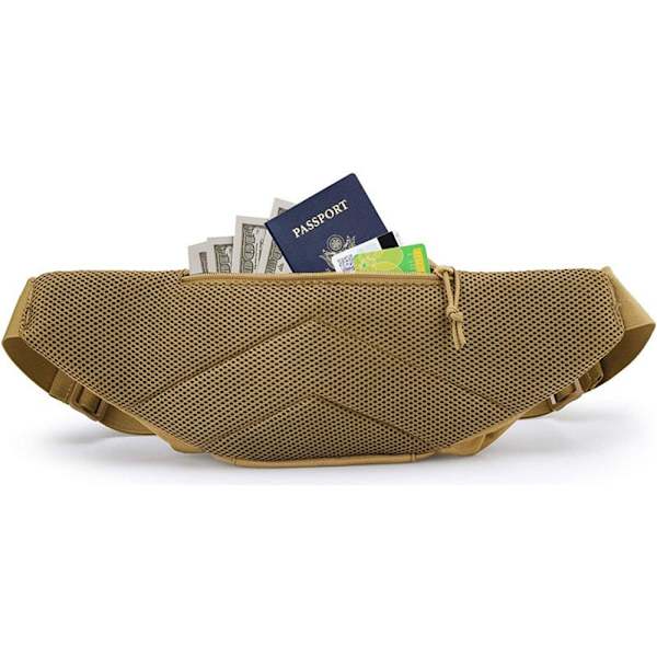 Kannettava Fanny Pack Tactical Zipper Military Tactical Waist Bag - varastossa camel