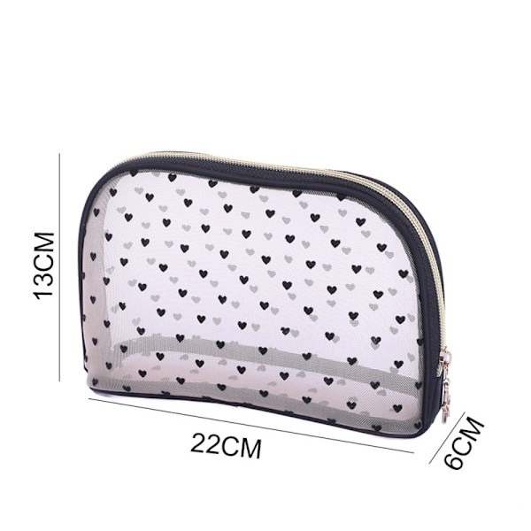 Mesh Cosmetic laukku Meikkipussi TRANSPARENT DD - varastossa Transparent D-D