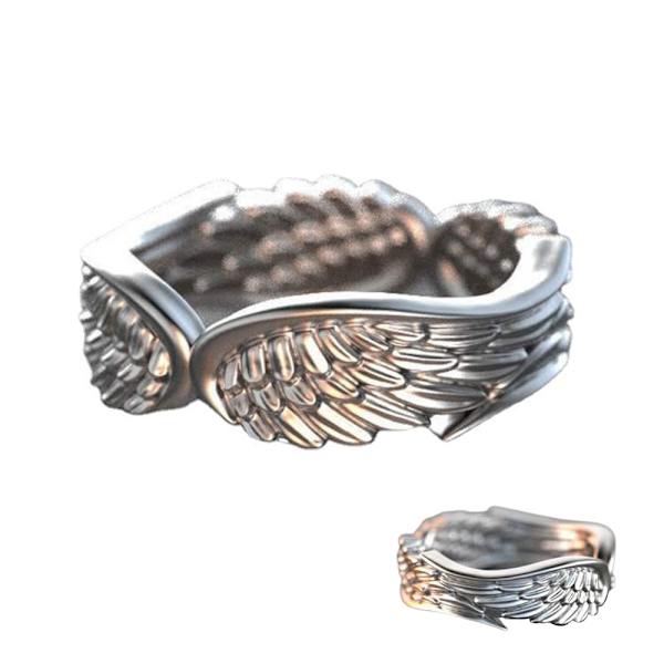 Feather Angel Wings Rings Modesmycken för mors dag present - stock