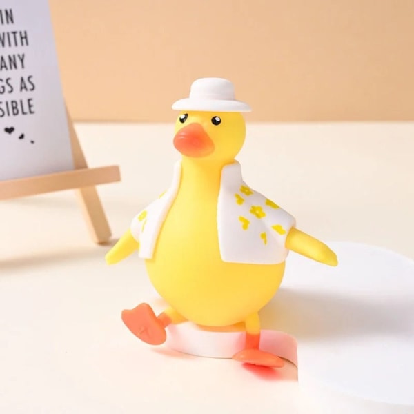 Decompress Dress Up Duck Squeezing Toy KELTAINEN - varastossa yellow M
