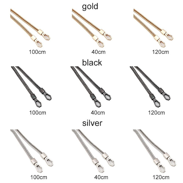 Väska Kedjor Axelväska Remmar GULD 100CM - stock gold 100cm-100cm
