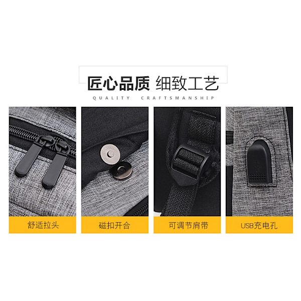 Reput |harmaa musta usb mustalla - laadukas black