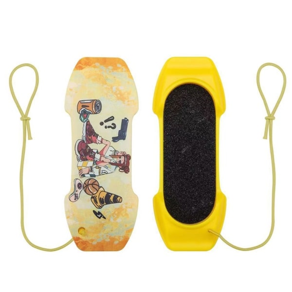 Mini Finger Surfboard Creative GUL MED MÖNSTER - stock yellow with pattern-with pattern