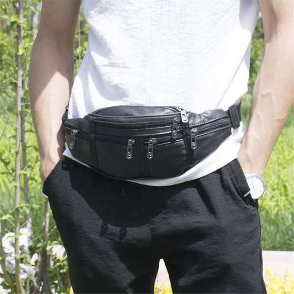 Dam Midja Fanny Pack Pengar Bum Bag Plånbok Bälte Bumbag - on stock black