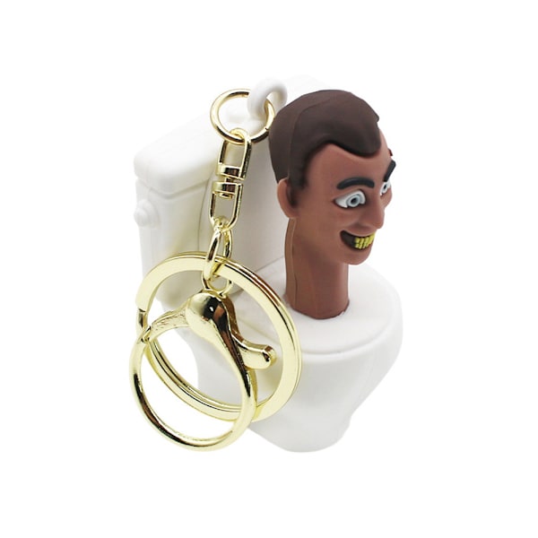 Skibidi Toalett Toiletman Nyckelring Hänge Kameraman Barn Present - on stock A