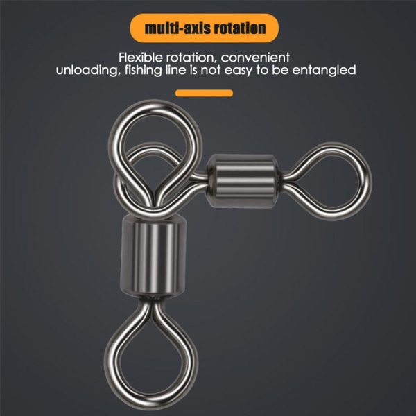 50st/ set Fishing Swivels Sleeves Rolling Swivel - high quality 5x6