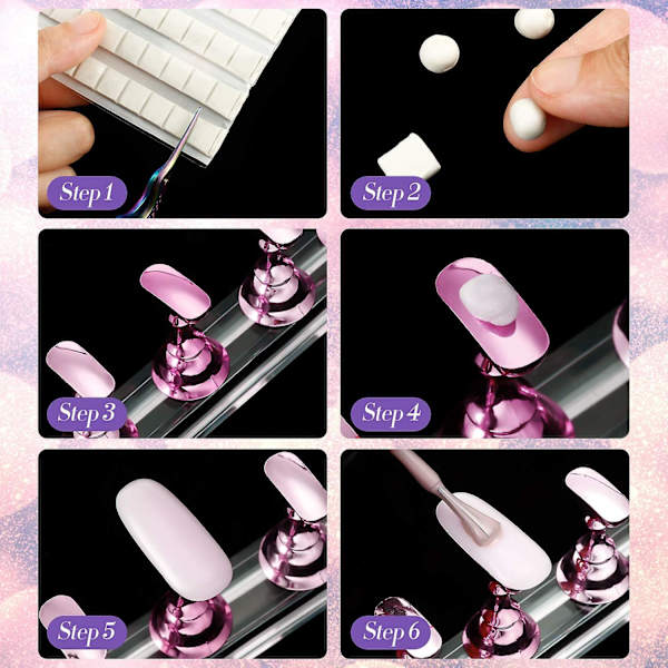 Nail tips Holder Akryyli Nail Art Practice Stand Magneettinen - spot-myynti Metallrosa och silver 2 Set