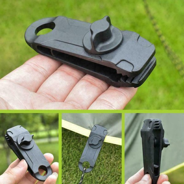 1/5/10 st Tält Tarp Clips Klämma Camping Survival Återanvändbar - stock 10 PCS