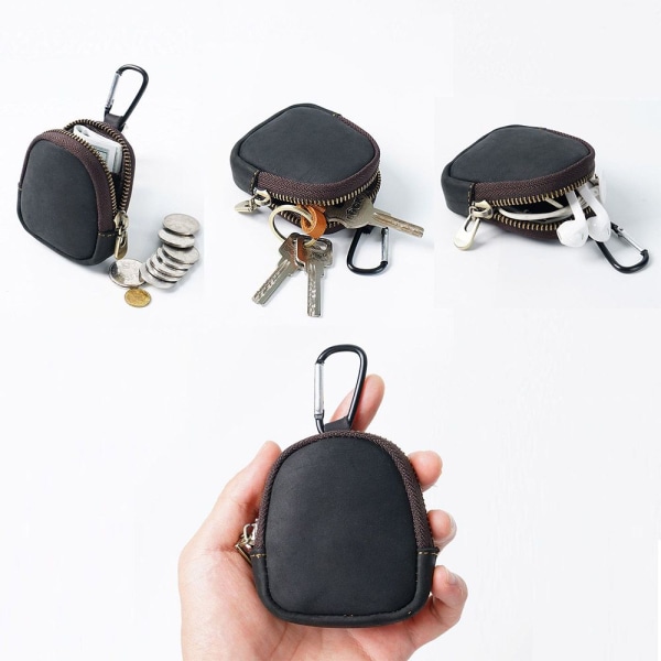 Läder Running Pouch Hörlursväska KAFFE - high quality Coffee